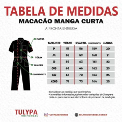 Macacão Profissional em Brim - Tamanhos Especiais