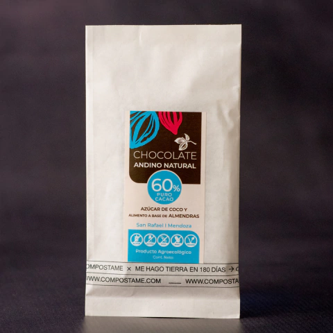 60% Cacao con Azúcar de Coco y Leche de Almendras 50gr