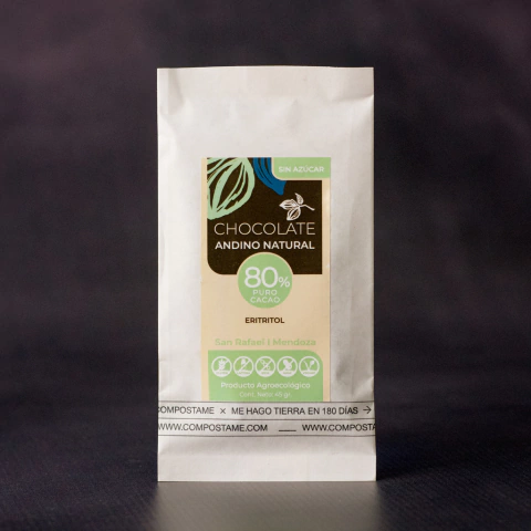 80% Cacao con Eritritol 50gr