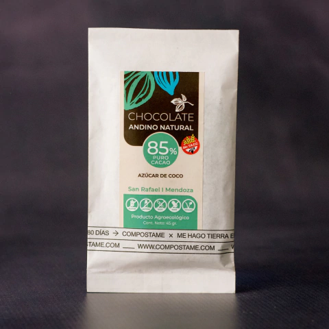 85% Cacao con azúcar de coco 50gr