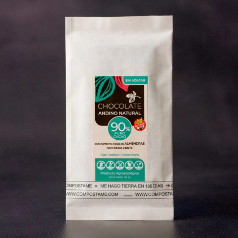 90% Cacao con leche de almendras 50gr