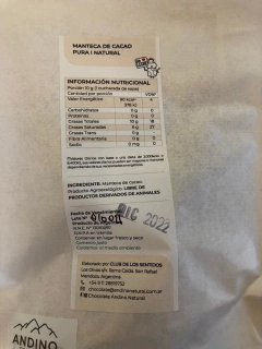 MANTECA DE CACAO 100 GR - comprar online