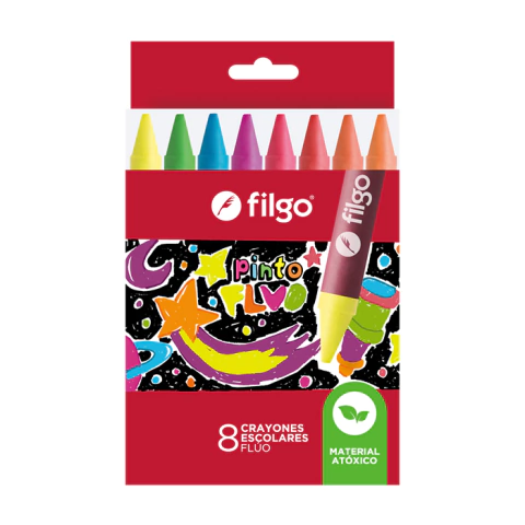 Crayones Escolares Flúo - Filgo