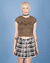 TENNIS SKIRT TIRO BAJO - TARTAN BLANCO Y NEGRO en internet