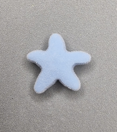 PASANTE ESTRELLA DE MAR ATERCIOPELADA CELESTE - UND - RE49