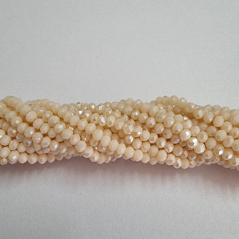 CRISTAL DONA 4mm CREMA CLARO - TIRA - CD411