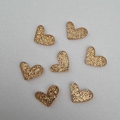 DIJE ACRILICO GLITTERS CORAZON - PL39