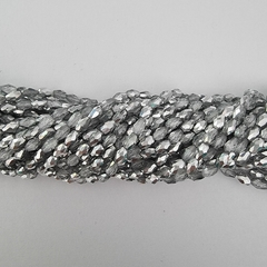 CRISTAL CHECO LAGRIMA 3mm x 5mm PLATEADO - CL309