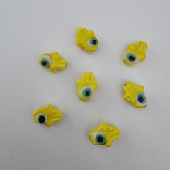 PASANTE MURANO OJO MANO AMARILLA 13mm - MU55