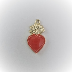 DIJE ESMALTADO SAGRADO CORAZON ROJO - DI327