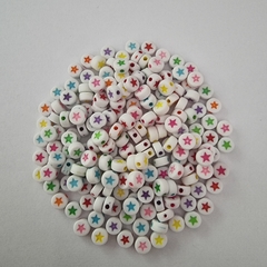 PASTILLAS BLANCAS ESTRELLA MULTICOLOR - PAQ. 25gr. - PL70
