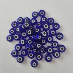 OJO TURCO PLANO 6MM AZUL - PAQ. 12 - MU131