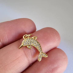 DIJE DELFIN CON MICROZIRCONIA - DI432 - comprar online