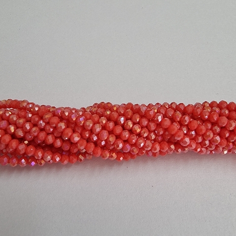 CRISTAL DONA 2mm CORAL OSCURO BRILLANTE - TIRA - CD237