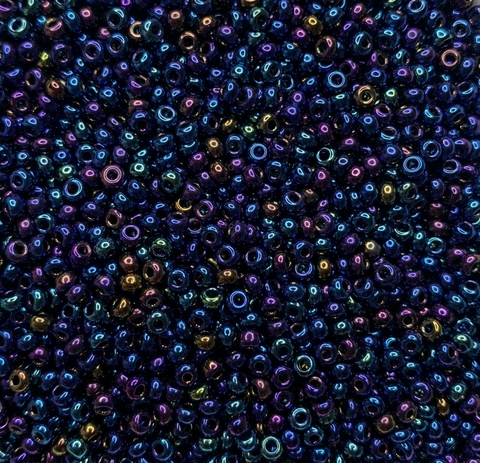 MOSTACILLA CHECA TONOS AZULES METALIZADO 8/0 (3mm) - PAQ. 10gr. - MO332