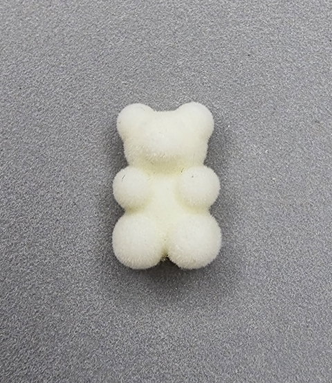 PASANTE OSITO 18mm ATERCIOPELADO BLANCO - UND - RE51