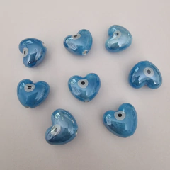 CERAMICA CORAZON OJITO AZUL - UND - CE47