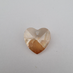 CRISTAL DIJE CORAZON FACETADO CHAMPAGNE 18mm - UND - CV10