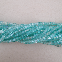 CRISTAL CUBO 3 mm AGUAMARINA - TIRA - CC306