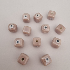 CERAMICA CUBO OJITO NUDE - UND - CE112