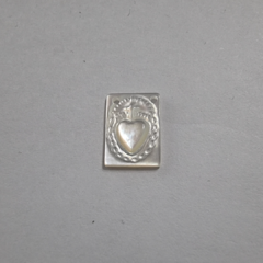 ESCAPULARIO NACAR SAGRADO CORAZON DETENTE 10.5mm - NA38