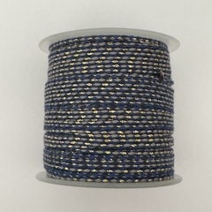 CORDON TRENZADO AZUL/GRIS/DORADO - METRO - CT7