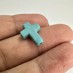 PASANTE CRUZ 16mm TURQUESA - PI184 - comprar online