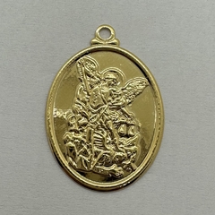 DIJE GRANDE MEDALLA OVALADA SAN MIGUEL ARCANGEL 36mm - DI322