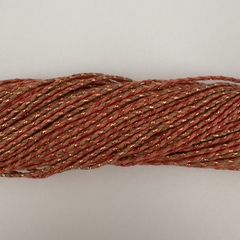 CORDON TRENZADO NARANJA/CORAL/BEIGE/DORADO - METRO - CT10