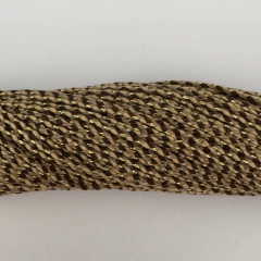 CORDON TRENZADO MARRON/BEIGE/CREMA/DORADO - METRO - CT15