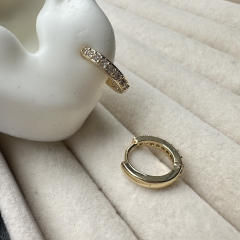 ARGOLLA SIMPLE CON MICROZIRCONIA 13,2mm - PAR - ZA159 - comprar online