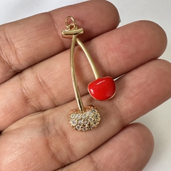 DIJE MICROZIRCONIA ESMALTADO CEREZA - DI574 en internet