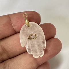 DIJE MANO HAMSA OJITO CUARZO CRISTAL - UND - PI189 en internet
