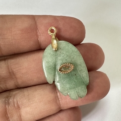 DIJE MANO HAMSA OJITO CUARZO VERDE - UND - PI154 - comprar online