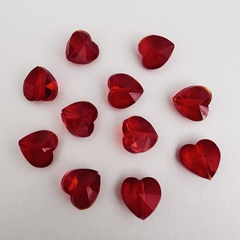 CRISTAL PASANTE CORAZON 10mm ROJO - UND - CV28