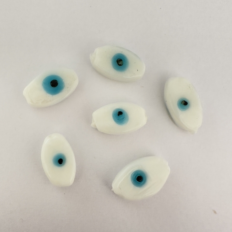 PASANTE MURANO OJO OVALADO 18mm BLANCO - MU31