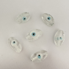 PASANTE MURANO OJO OVALADO 18mm TRANSPARENTE - MU32