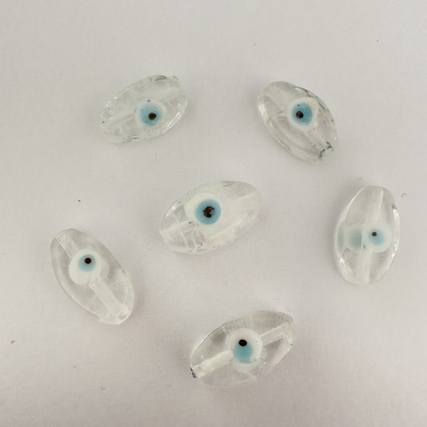 PASANTE MURANO OJO OVALADO 18mm TRANSPARENTE - MU32