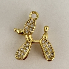 DIJE MICROZIRCONIA PERRITO GLOBO 18mm - DI305
