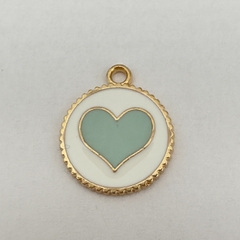 DIJE ESMALTADO MEDALLA CORAZON - UND DI456 - tienda online