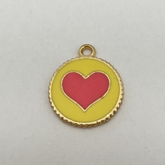 DIJE ESMALTADO MEDALLA CORAZON - UND DI456