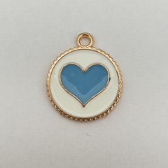 DIJE ESMALTADO MEDALLA CORAZON - UND DI456 - comprar online