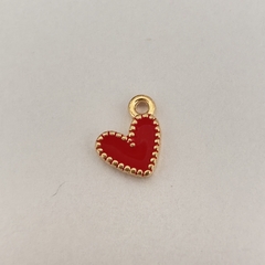 DIJE ESMALTADO CORAZON MINI ROJO - DI320