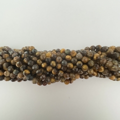 FACETADA REDONDA 3mm OJO DE TIGRE CLARO - PI37