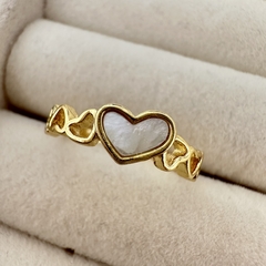 ANILLO AJUSTABLE CORAZON NACAR - AN27