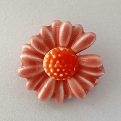 CERAMICA MARGARITA ROSA CENTRO NARANJA - UND - CE157