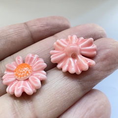 CERAMICA MARGARITA ROSA CENTRO NARANJA - UND - CE157 - comprar online