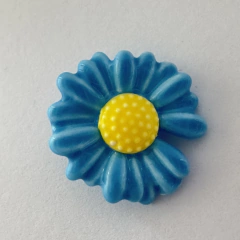 CERAMICA MARGARITA AZUL CENTRO AMARILLO - UND - CE154
