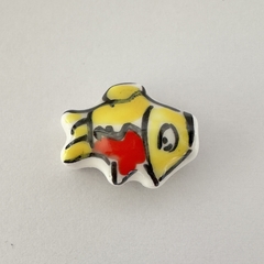 CERAMICA PEZ ESCAMA AMARILLO-ROJO - UND - CE214