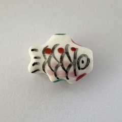 CERAMICA PEZ ESCAMA BLANCO-ROSA - UND - CE226